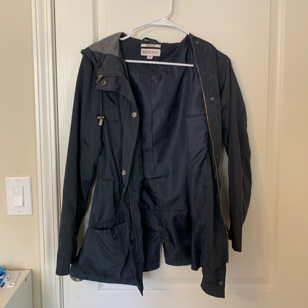 blue utility coat merona